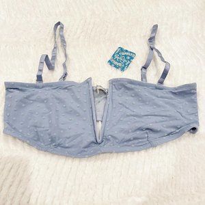 Free People Intimately Sierra Bandeau Bra The Rain Blue Size L